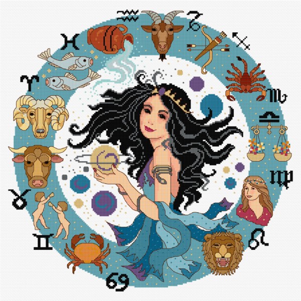LJT147 Zodiac Queen illustration 1419