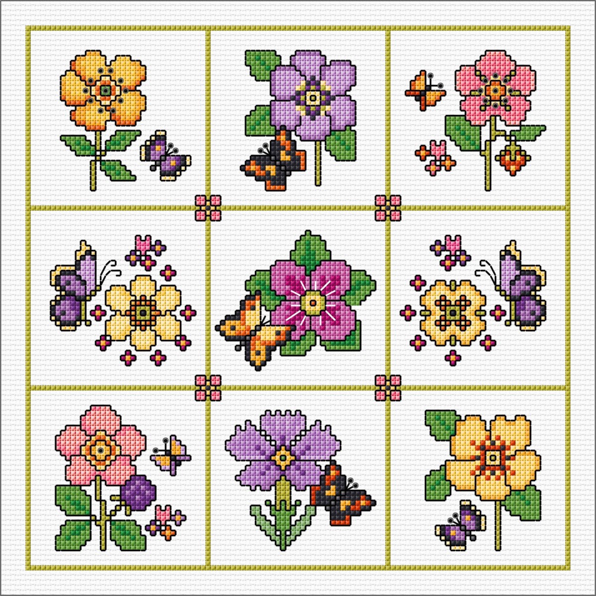 LJT Blog Summer flowers and butterflies illustration 6759