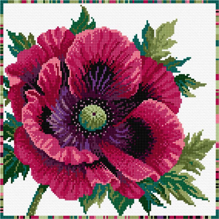 Large Florals Cross Stitch Patterns | Shop | Lesley Teare