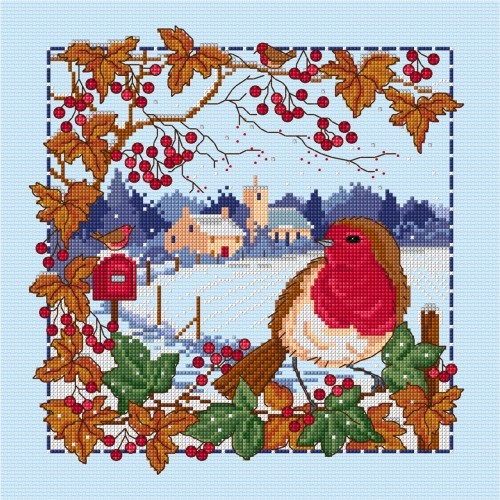 Lesley Teare Designs - Christmas Robin (cross stitch pattern)
